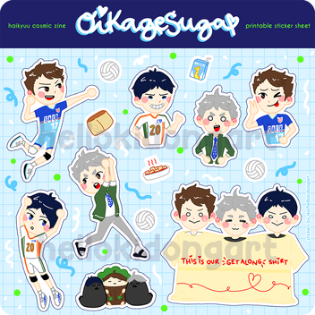 oikagesuga sticker sheet